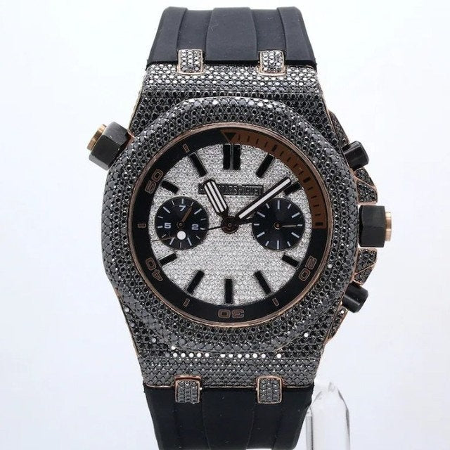Iced out AP Royal Oak Offshore - Moissanite Diamond Watch
