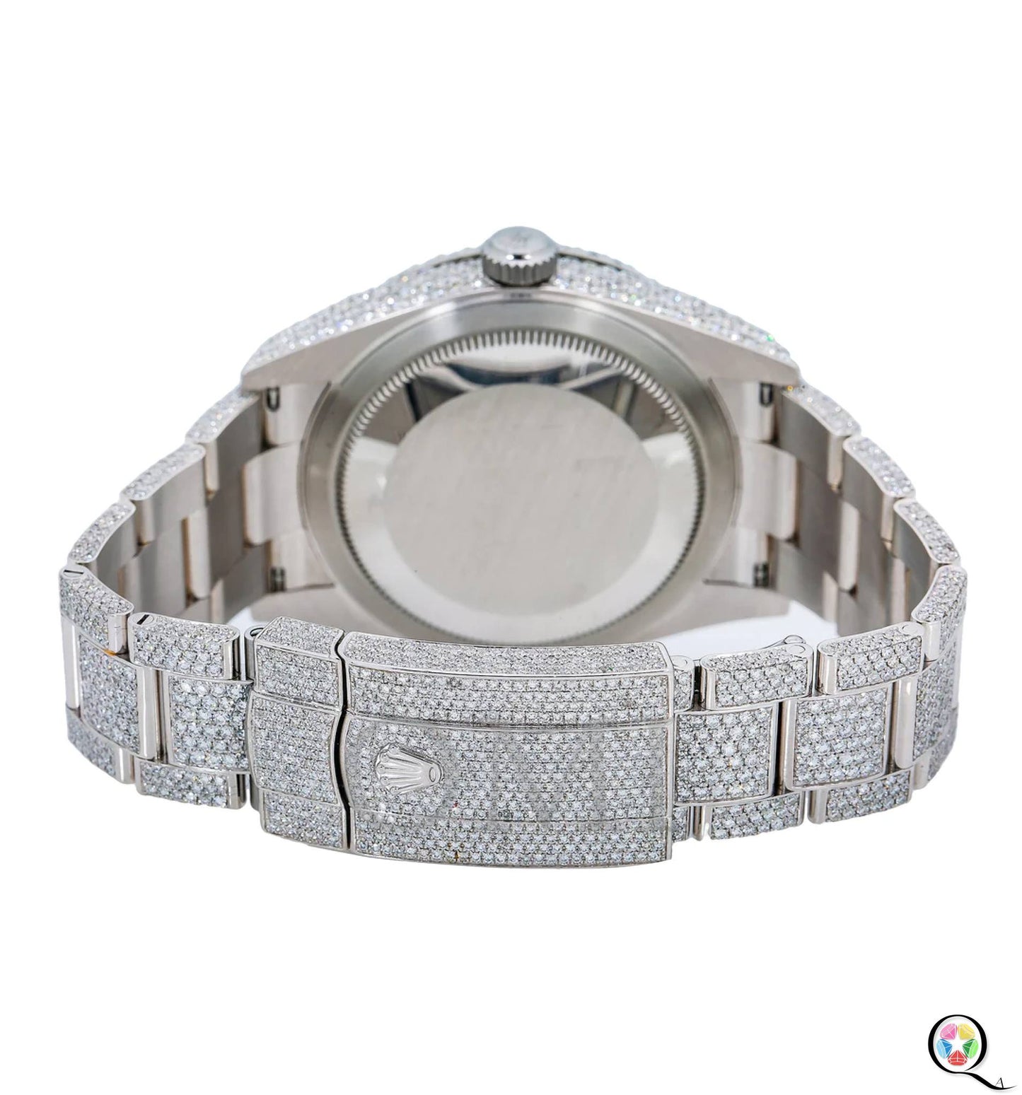 Fully moissanite Diamond Studded Men's Wrist Watch With Customized Pattern