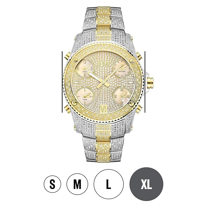 Luxury Analog Men's Watch (Gold Dial Silver/Gold Colored Strap)