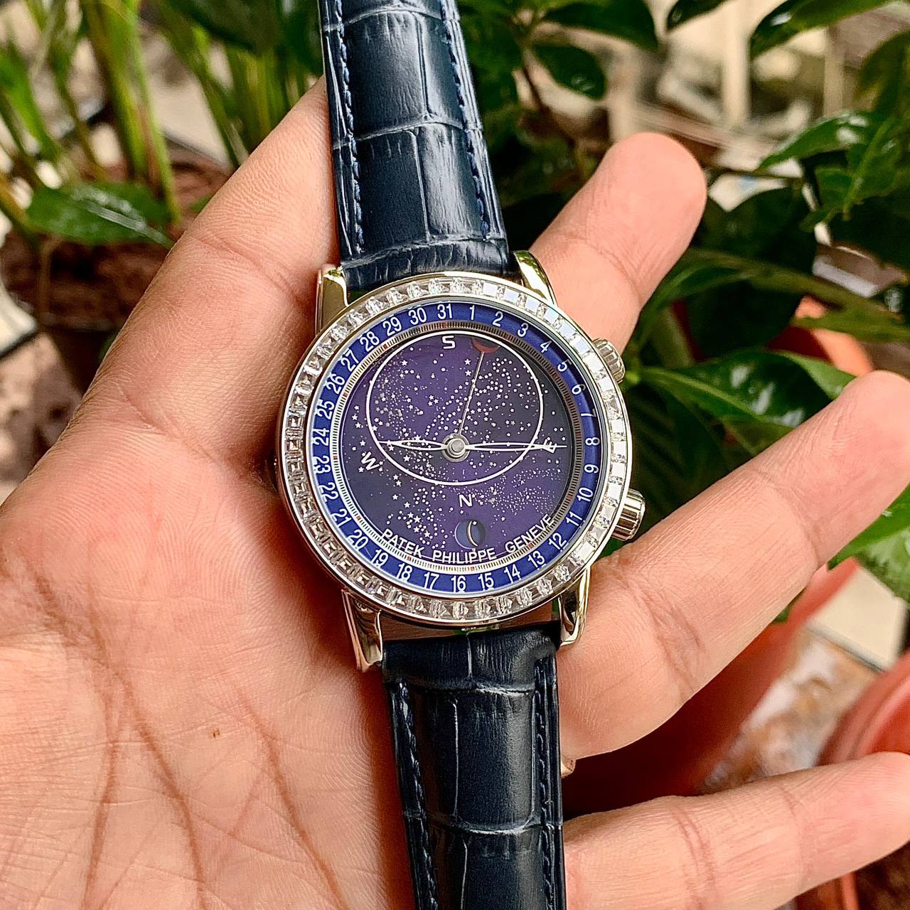 Super Clone Patek Phillippe Nautilus Blue Dial With Leather Belt