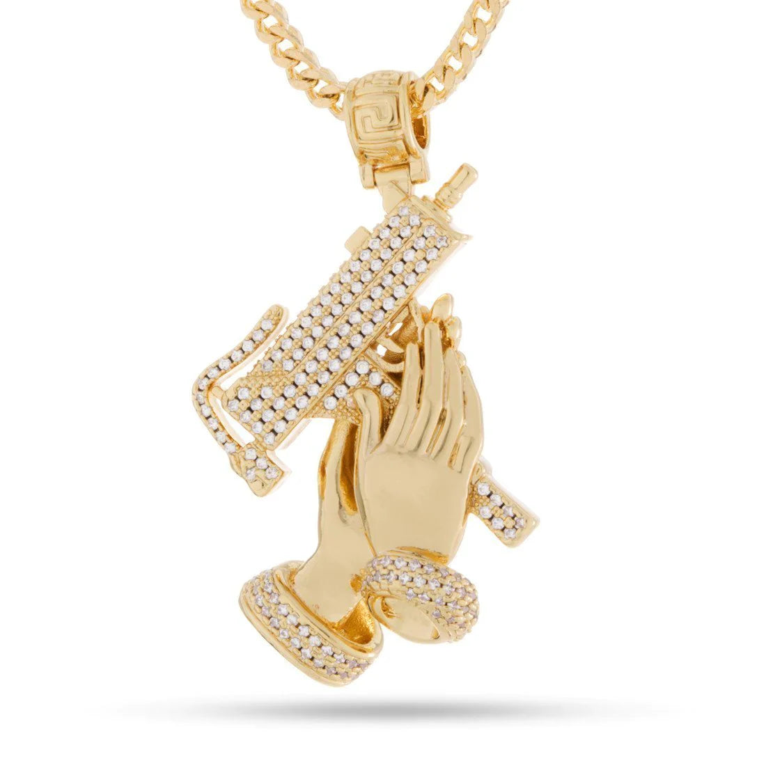 PRAYING HANDS OF DEFENSE NECKLACE