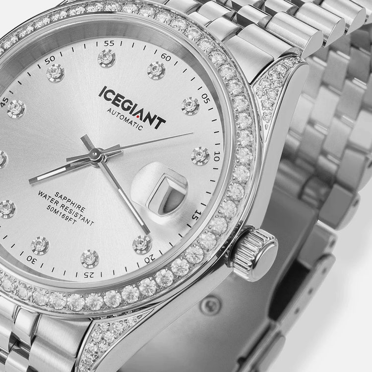 Fully moissanite Diamond Studded Men's Wrist Watch With Customized Pattern