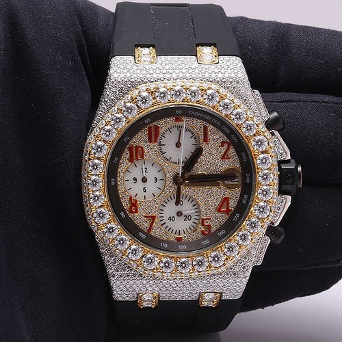 Iced out Audemars Piguet Royal Oak Offshore - Moissanite Diamond Watch