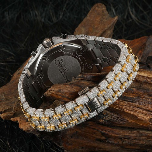 Fully Iced Out Audemars Piguet Royal Oak Offshore - Moissanite Diamond Watch
