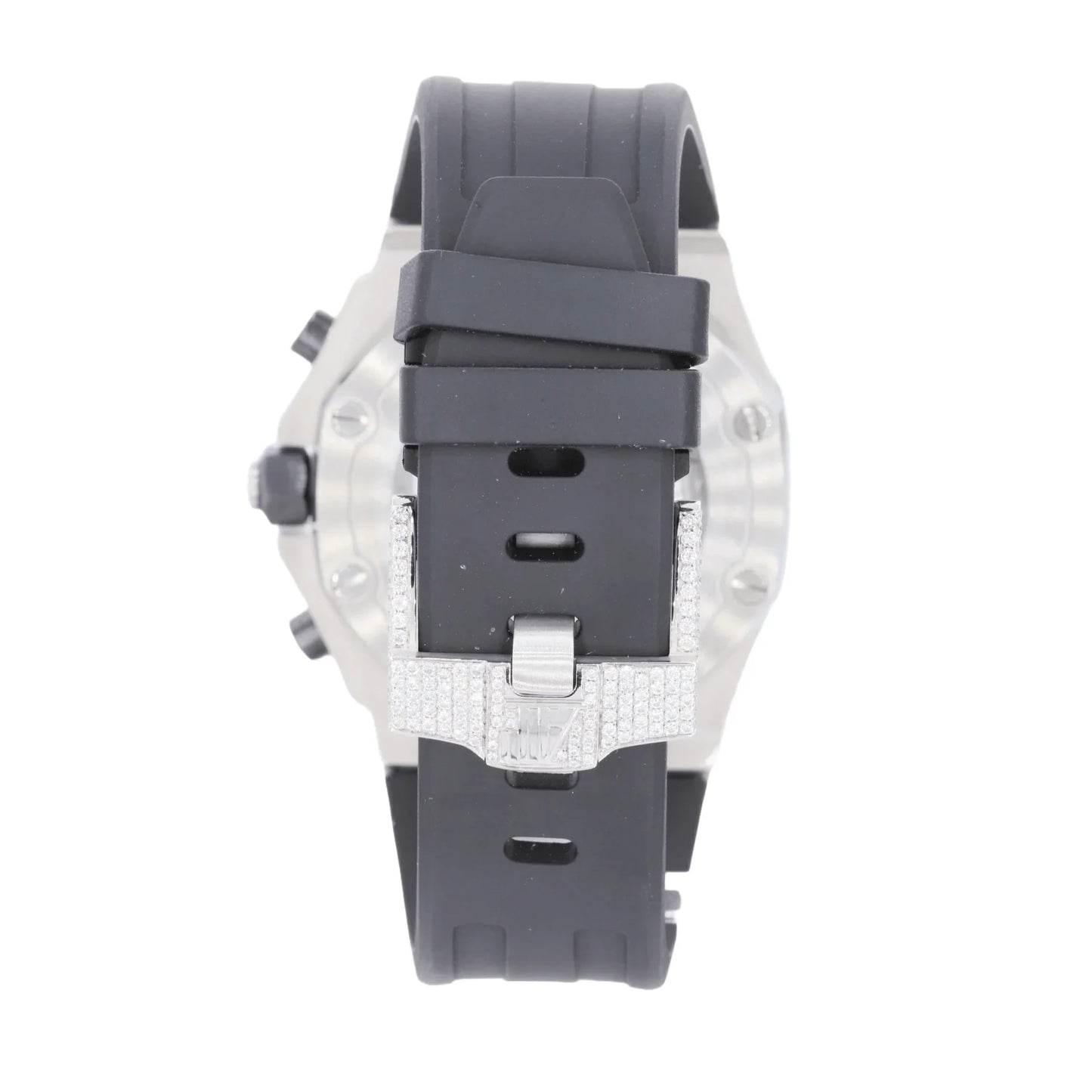 Fully moissanite Diamond Studded Men's Wrist Watch With Customized Pattern