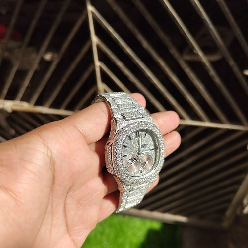 iced out Patek Philippe moissanite Watch
