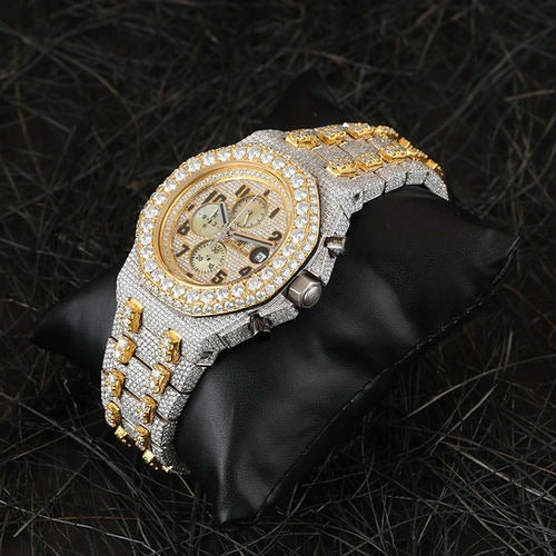 Fully Iced Out Audemars Piguet Royal Oak Offshore - Moissanite Diamond Watch