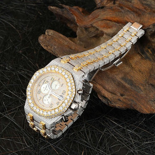 Fully Iced Out Audemars Piguet Royal Oak Offshore - Moissanite Diamond Watch