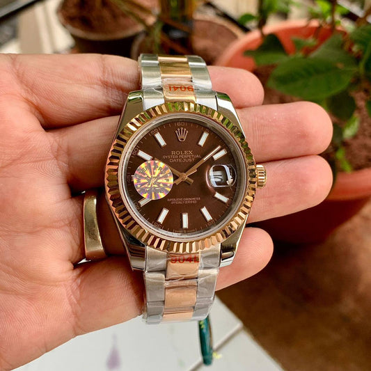 Super Clone Day-Date Rose Gold - Chocolate Dial